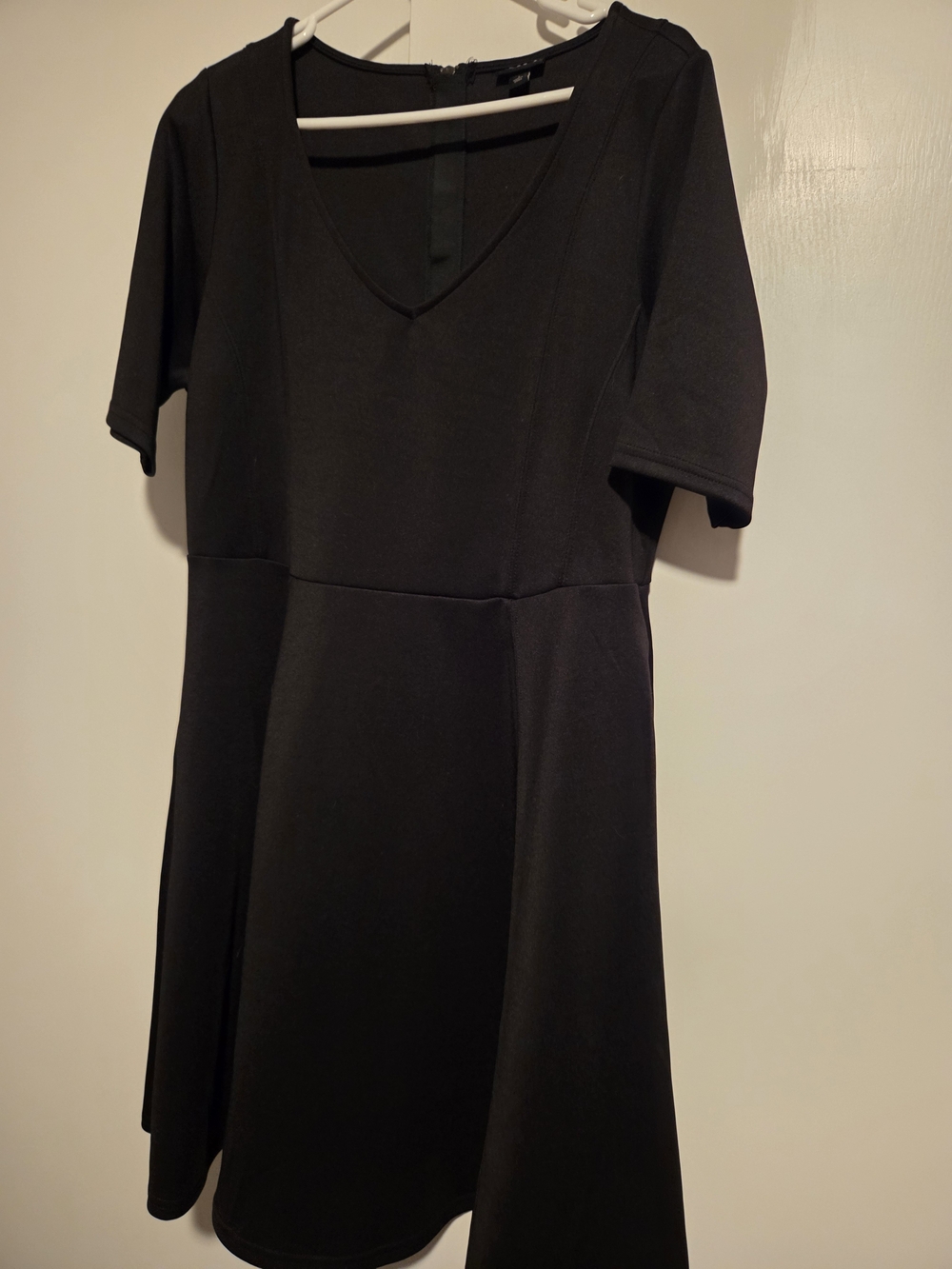 torrid Black V-Neck Fit & Flare Mini Dress